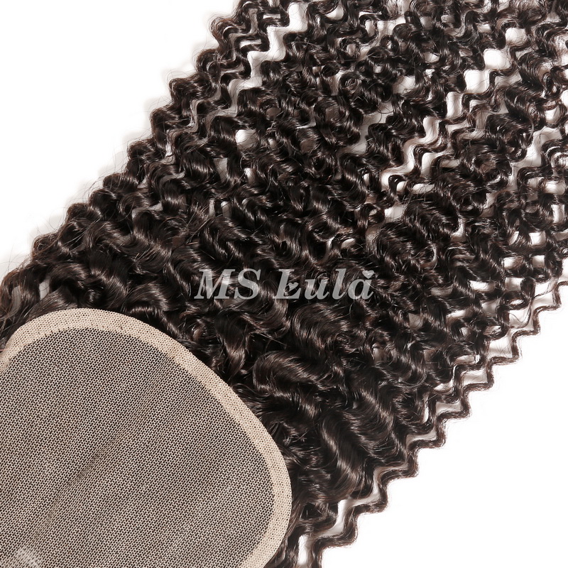 Virgin Hair Kinky Curly 4x4 5x5 6x6 7x7 Transparent Lace Closure - 图片 5